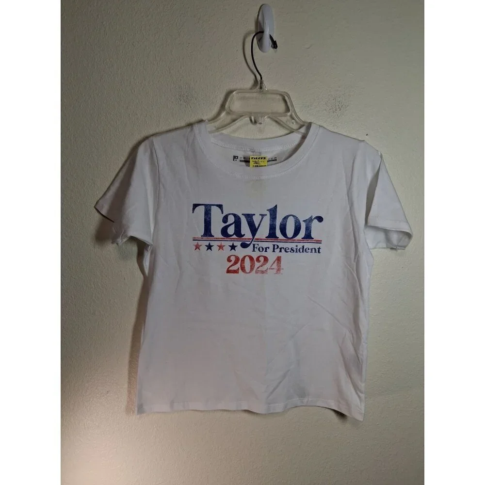 NWT Taylor For President T-Shirt Prince Peter Tee Casual White Girls Size Large